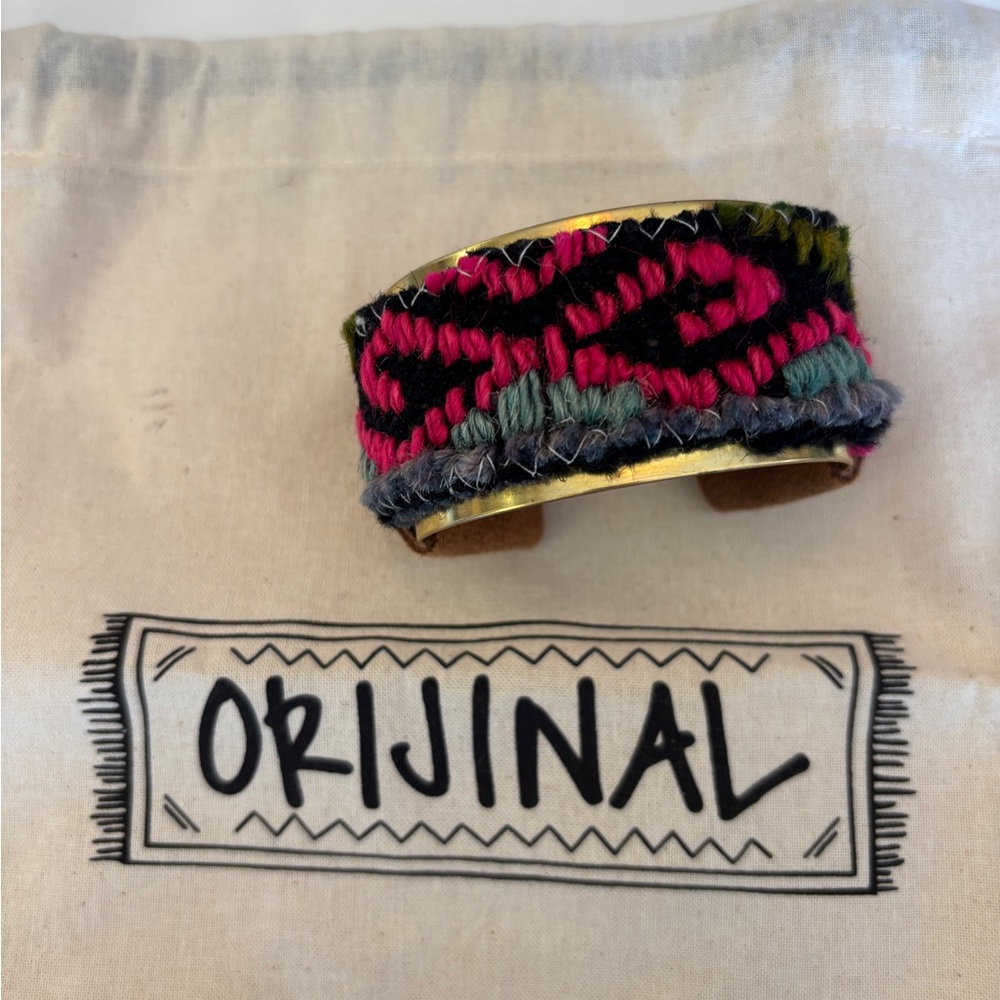 Orijinal Pink and Gold Woven Bracelet